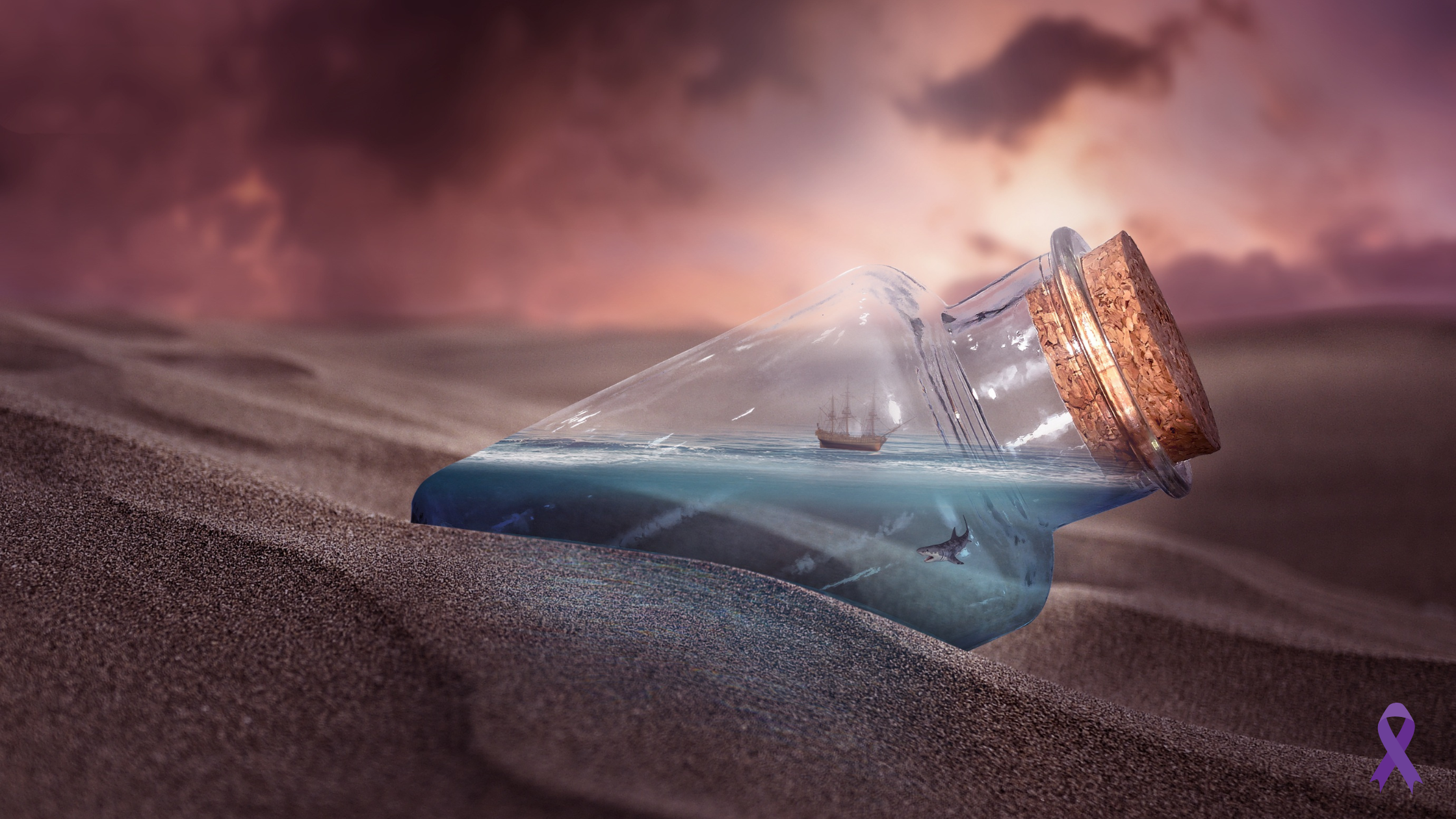 Stairway leading up into the clouds, representing a dream timeline.